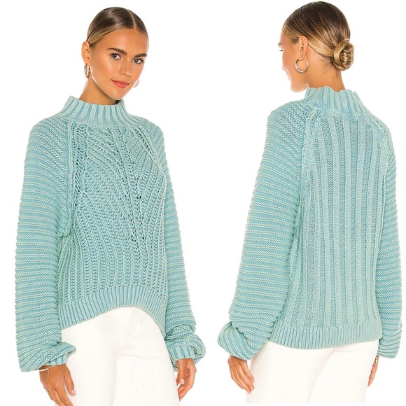 Free People Sweaters - NWT Free People Sweetheart Sweater in Ocean Pearl